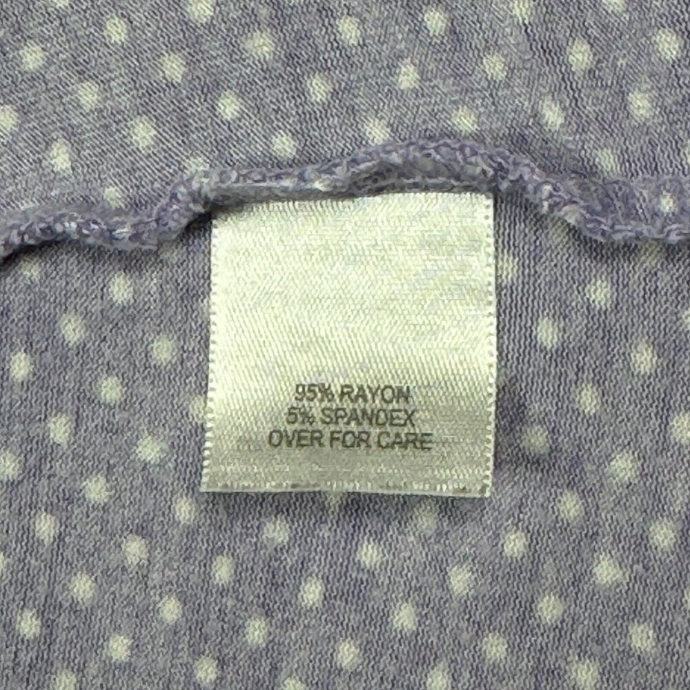 Relativity Intimates Night Dress Size L Purple Polka Dots V Neck Sleeveless - Picture 10 of 14